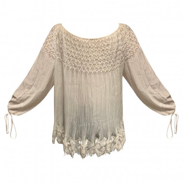 Chloé Chiffon & Lace Blouse