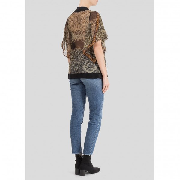 ETRO Hand Embroidered Silk Blouse