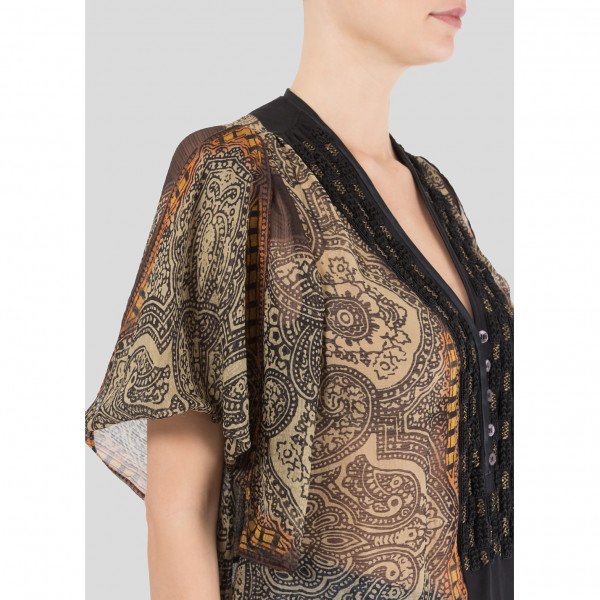 ETRO Hand Embroidered Silk Blouse