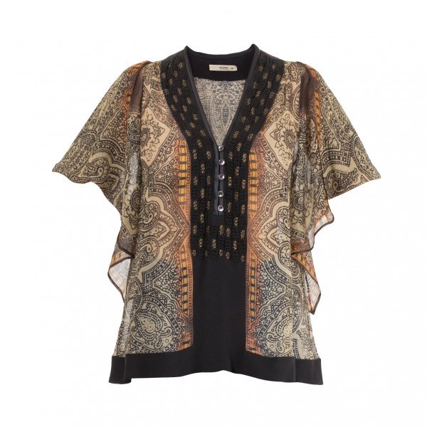 ETRO Hand Embroidered Silk Blouse