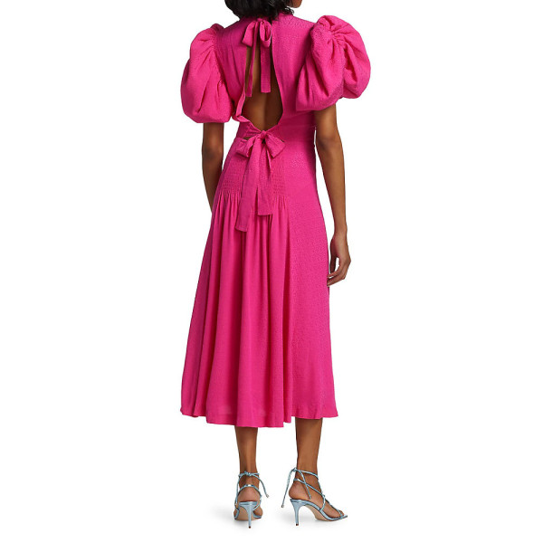 ROTATE Birger Christensen Dawn Puff-Sleeve Dress