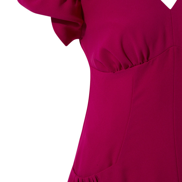 FEMPONIQ Puff Sleeved Crepe Jumpsuit