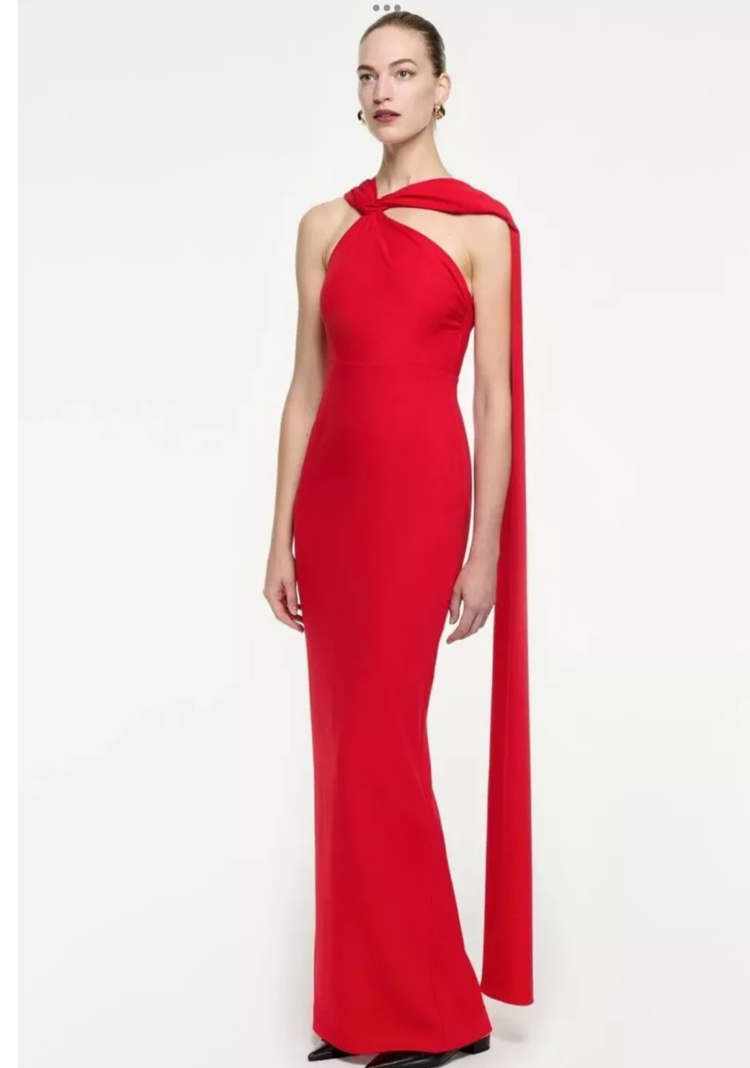 Roland Mouret CAPED CADY MAXI DRESS