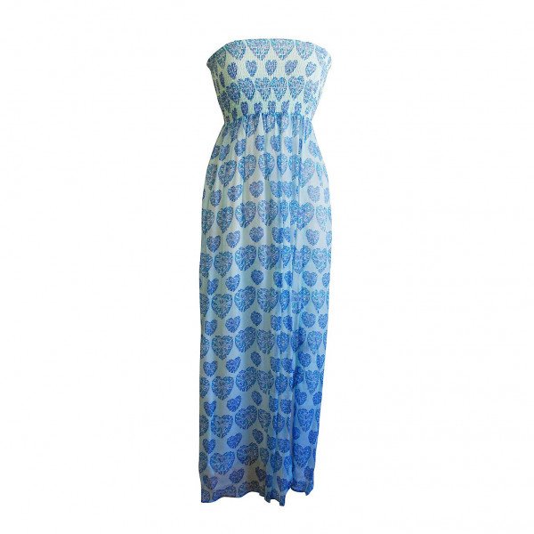 Chiffon bandeau hotsell maxi dress