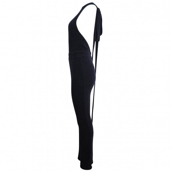 Lavish Alice Rib Knit Halterneck Jumpsuit