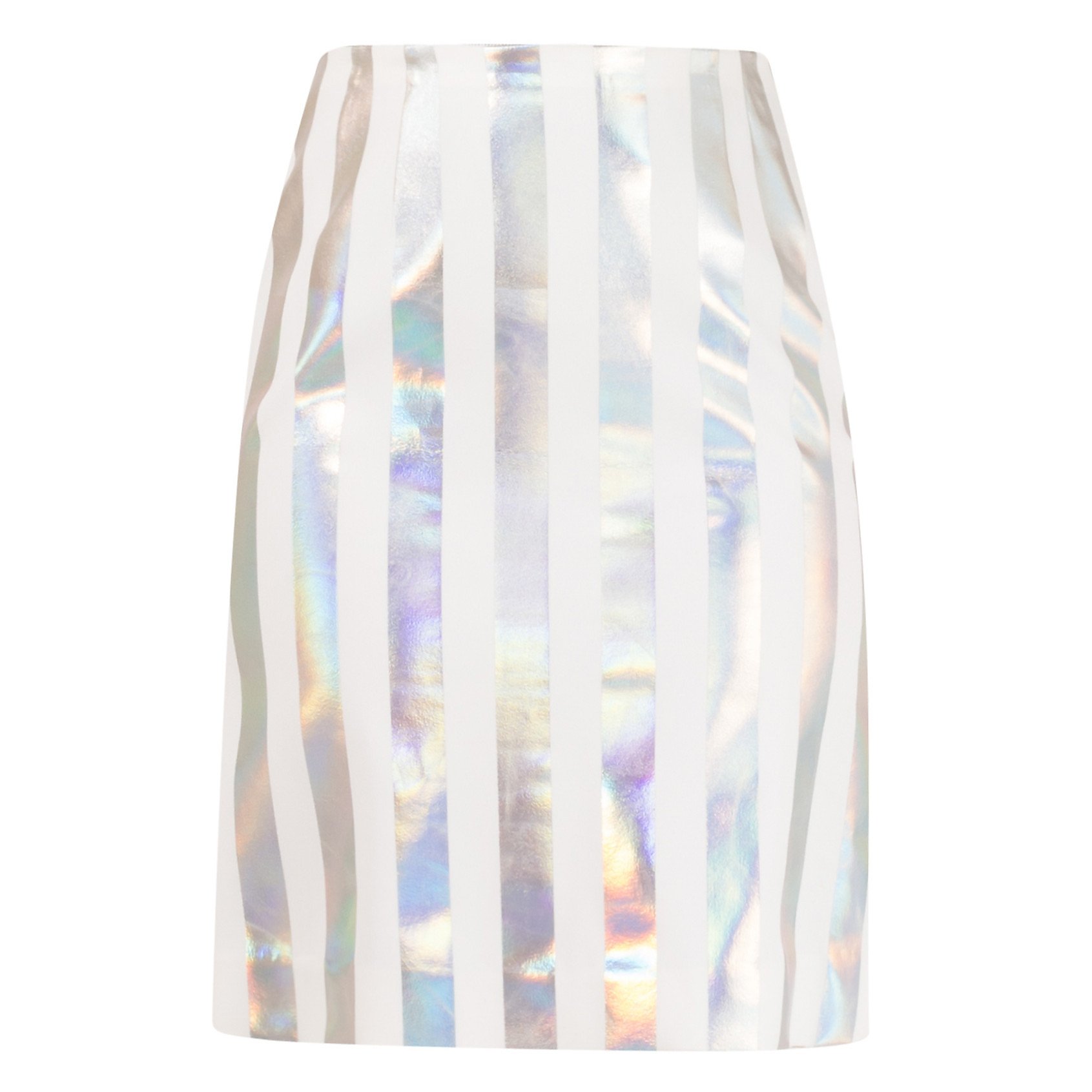 Jonathan Saunders Issy Holographic Striped Pencil Skirt