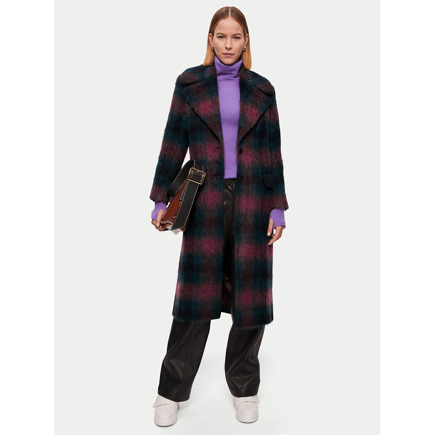 Jigsaw Ombre Check Coat