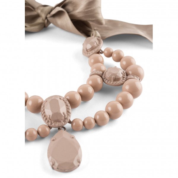 Lanvin Beaded Ribbon Necklace