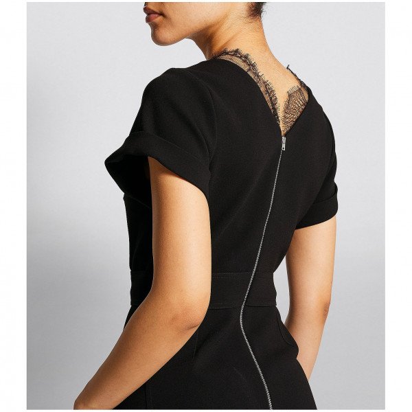 Victoria Beckham Lace-Detail Midi Dress