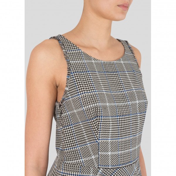 3.1 Phillip Lim Plaid Fringed Sleeveless Dress