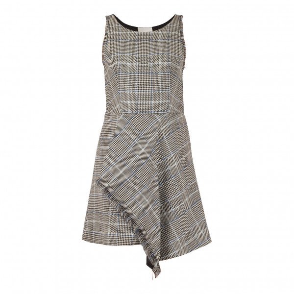 3.1 Phillip Lim Plaid Fringed Sleeveless Dress