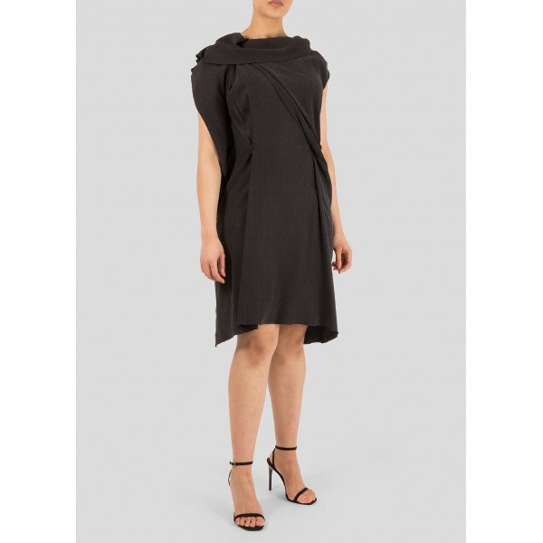 RM by Roland Mouret Draped Silk Crepe Dress