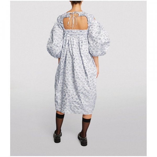 Cecilie Bahnsen Jet Cold Shoulder Midi Dress