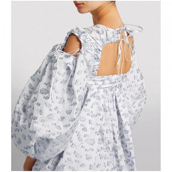 Cecilie Bahnsen Jet Cold Shoulder Midi Dress