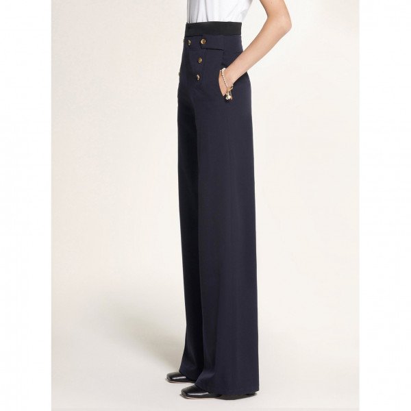 PORTS 1961 Buttoned Wide-Leg Trousers