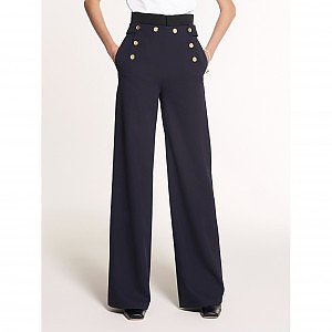 日本未入荷★Karen Millen パターン柄ギャザーワイドパンツ Lydia Millen Floral Botanic Printed Linen Woven Pants