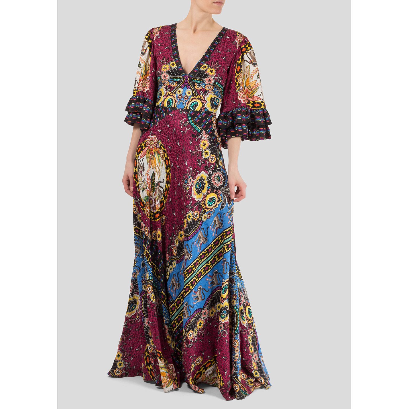 ETRO Printed Silk Maxi Dress 