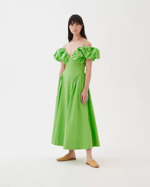 Rejina Pyo Erin Dress in Organic Cotton Lime