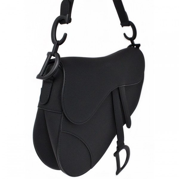 Dior Black Leather Large Saddle Bag  RETYCHE