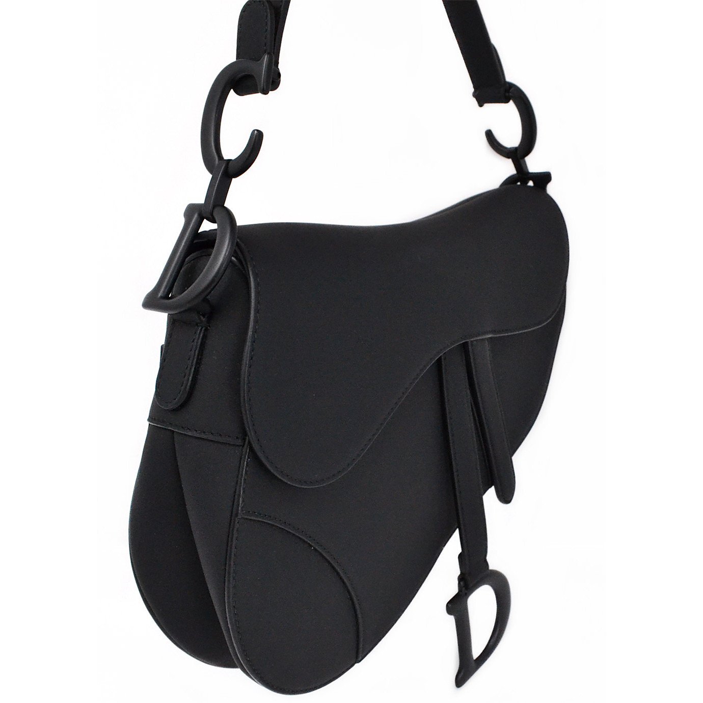 dior matte black saddle bag