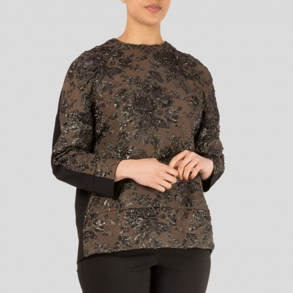 No.21 Patterned Lurex Top