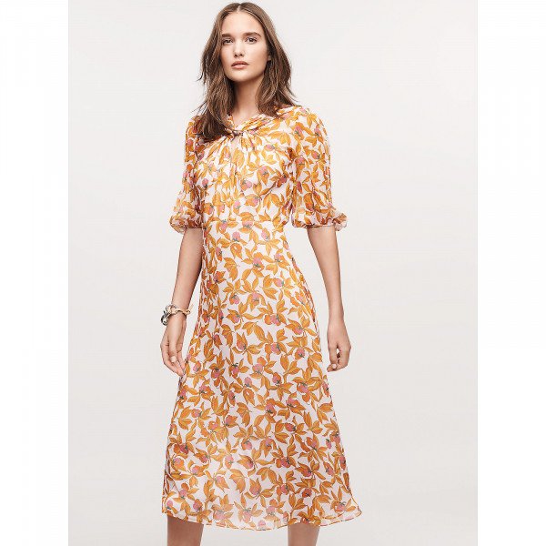 Diane von Furstenberg Remina Chiffon Midi Dress