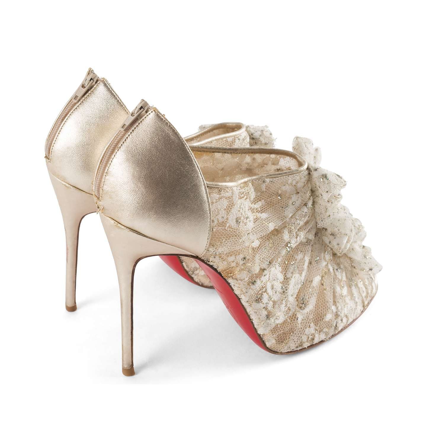 christian louboutin lace booties