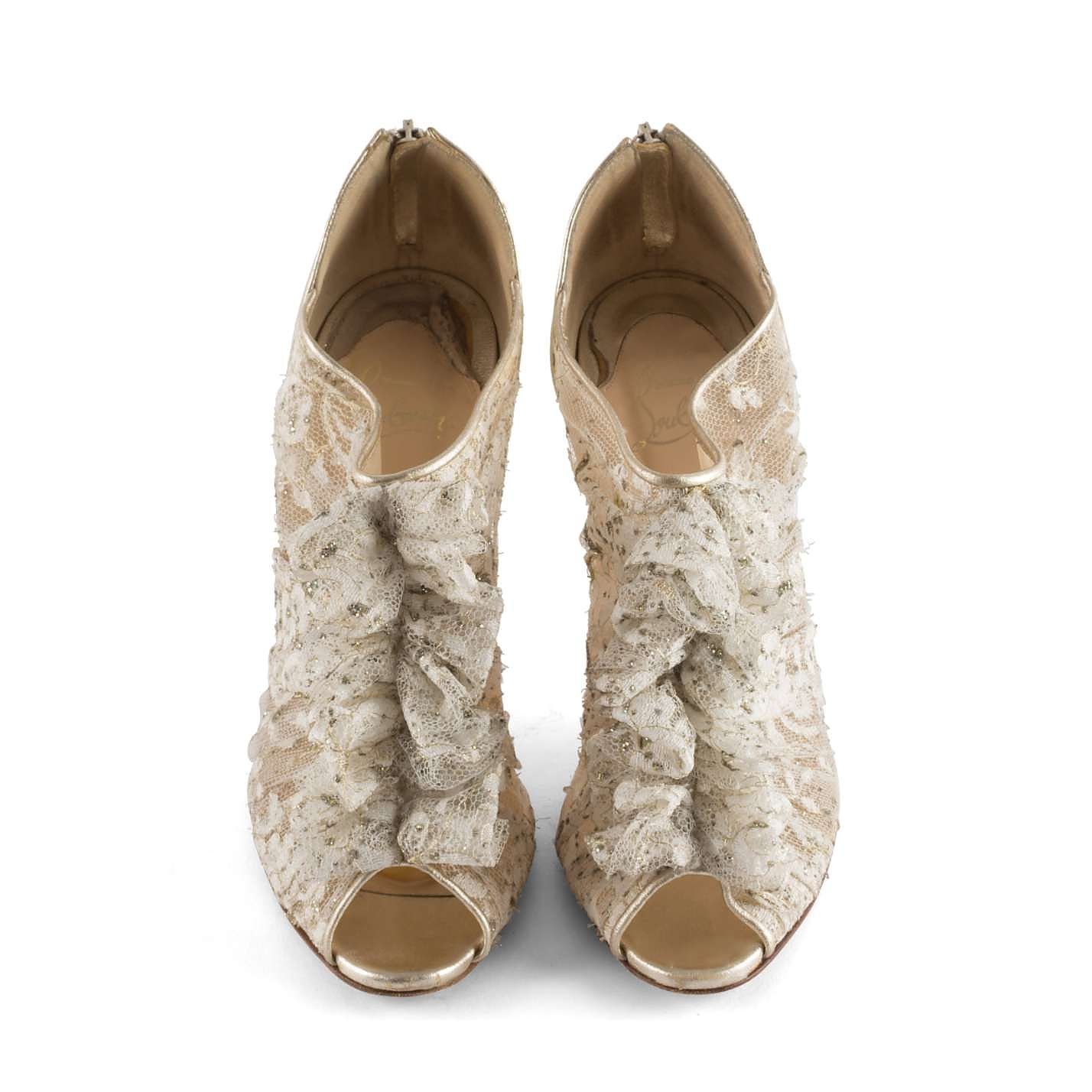 louboutin lace booties