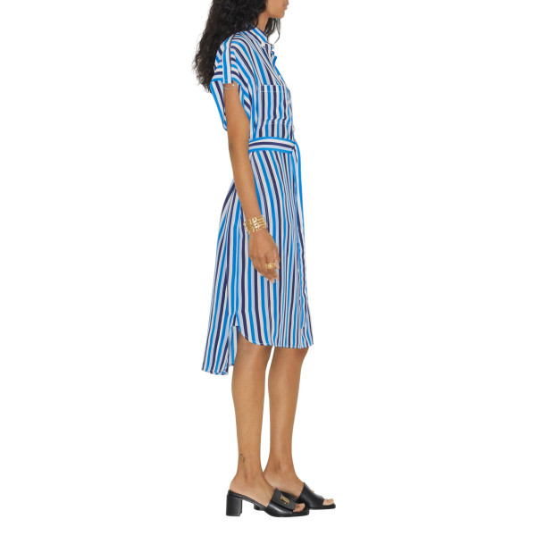 Burberry Striped Silk Shirt Dress
