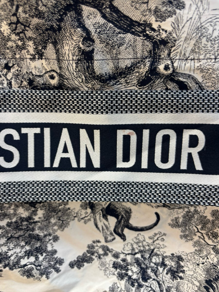 Dior Oversized Monochrome Toile De Jouy Tropicalia Hooded Logo Jacket