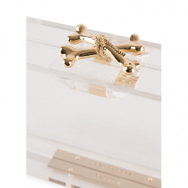 Charlotte Olympia Clear Perspex Bone Clutch