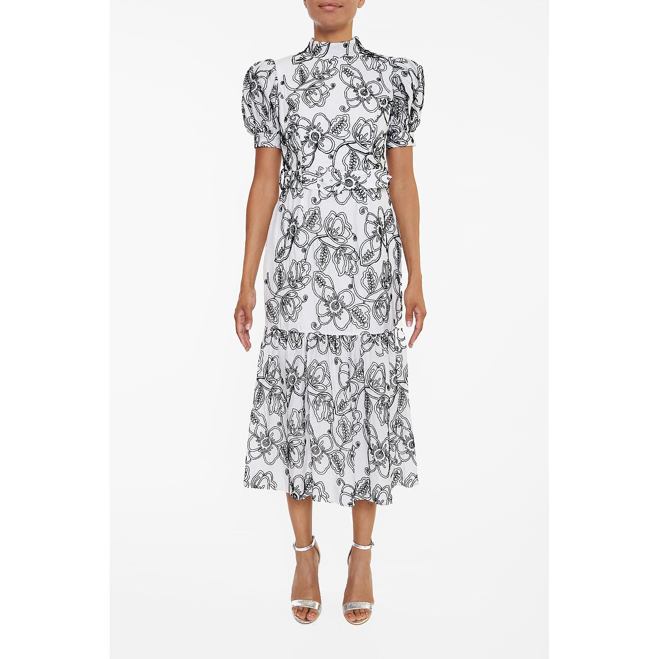 True Decadence Corded Flower Midi Dress