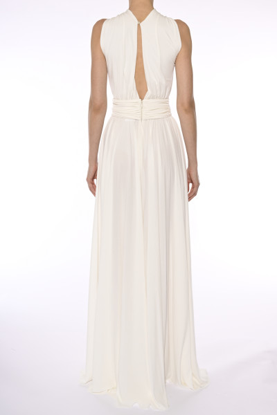 Giambattista Valli Sleeveles crossover ruched jersey gown