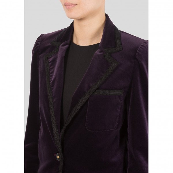 Frame Velvet Cropped Jacket