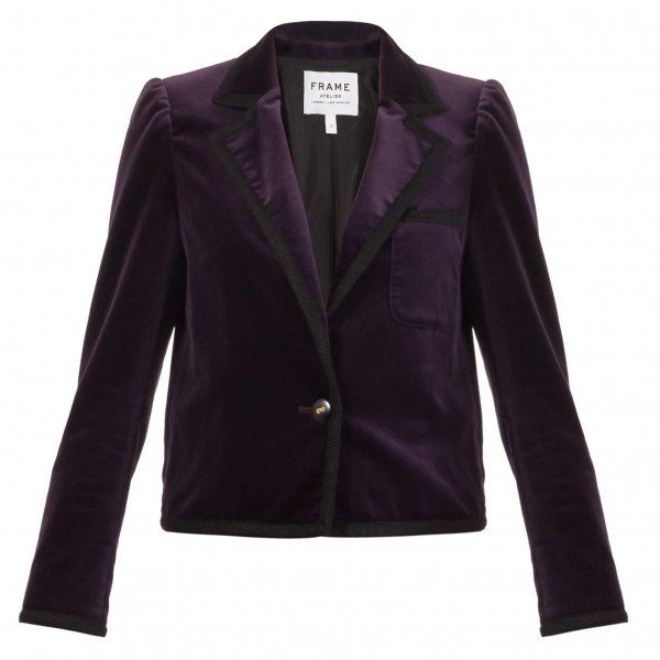 Frame Velvet Cropped Jacket
