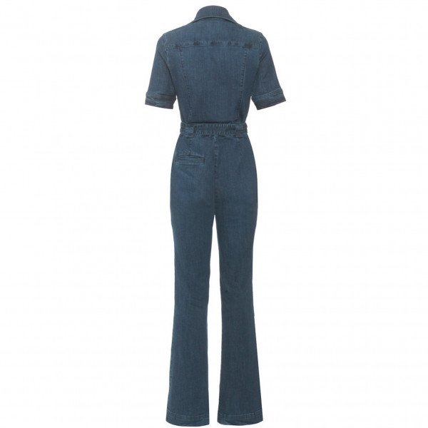 Rock The Jumpsuit Anita Short Sleeve Denim Jumpsuit