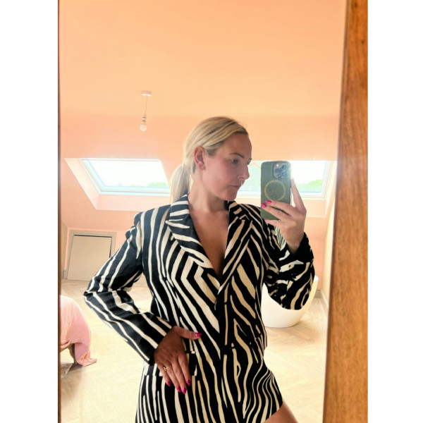 Nocturne Nocturne Zebra Linen Suit