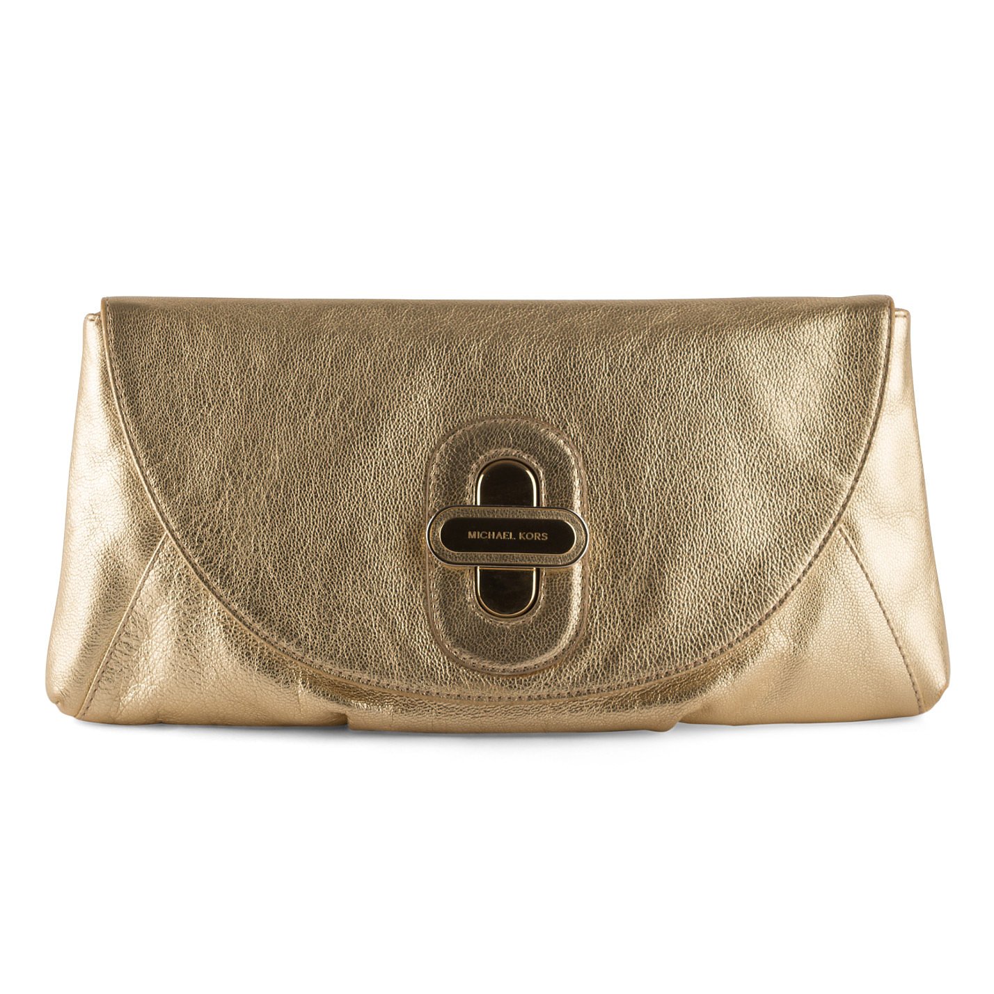 Michael Kors Soft Leather Metallic Clutch