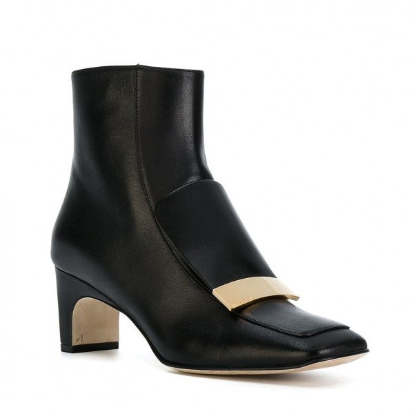 Sergio Rossi Square-Toe Ankle Boots