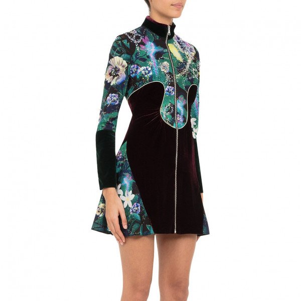 Mary Katrantzou Faylinn Dress In Green Fairies