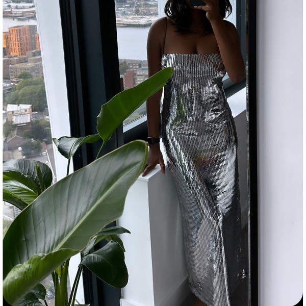 NALÈ Classic Bodycon Sequin Maxi Dress