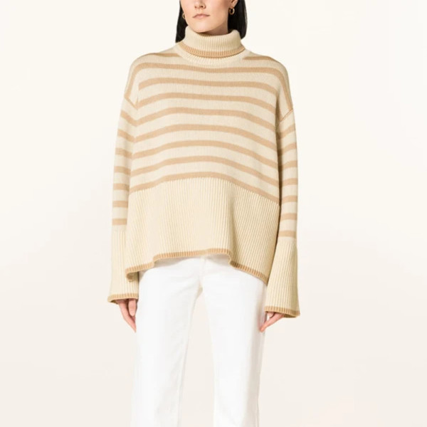 Totême Signature Striped Turtleneck