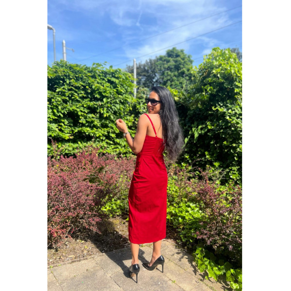 Reformation Alfred Red Dress