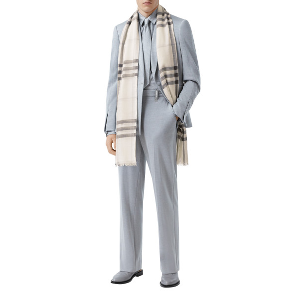 Burberry Lightweight Check Wool Silk Scarf
