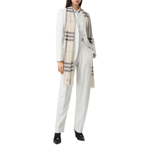 Burberry Lightweight Check Wool Silk Scarf