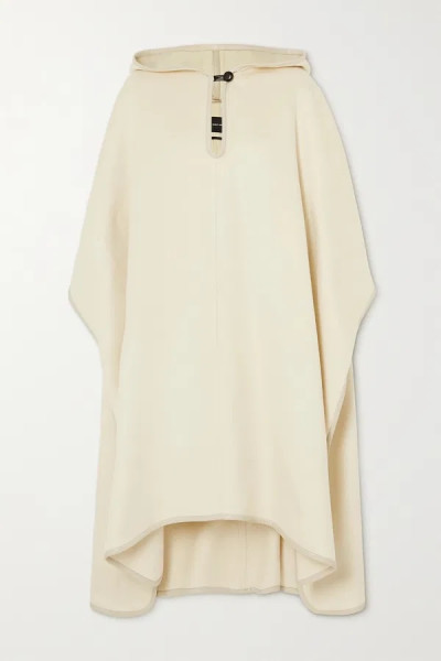 Isabel Marant ISABEL MARANT Eowyn Hooded Faux Leather-Trimmed Wool-Blend Cape