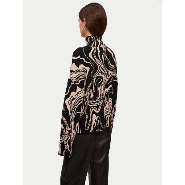 Jigsaw Rock Swirl Turtle Neck Jumper