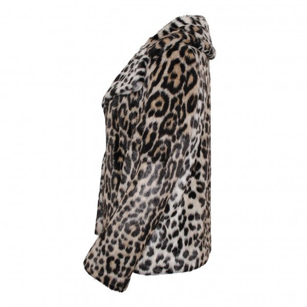 Stella McCartney Leopard Print Cropped Coat