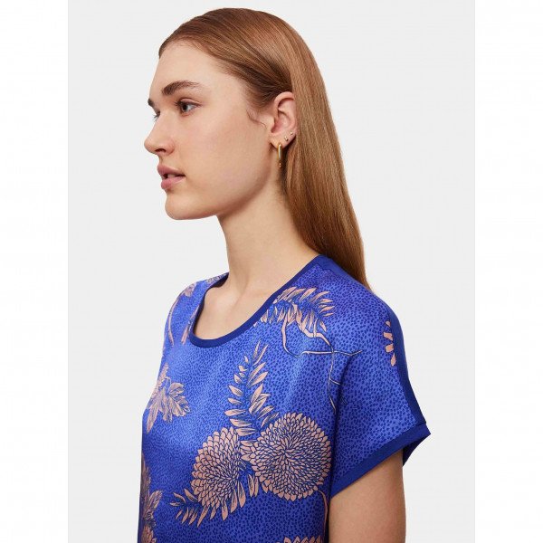 Jigsaw Dahlia Floral Silk Front Tee