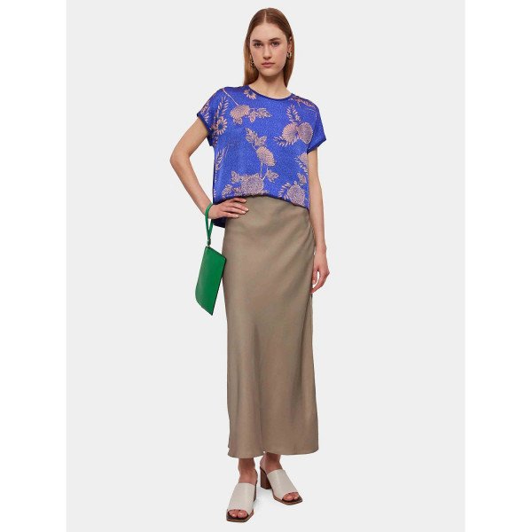 Jigsaw Dahlia Floral Silk Front Tee